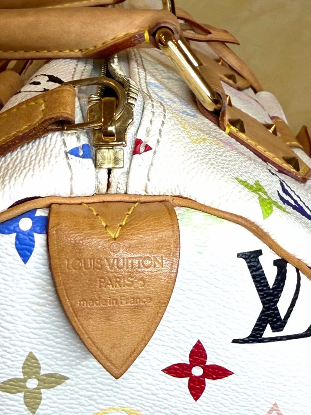 Louis Vuitton White Multicolor Monogram Speedy 30 - Picture 14 of 16